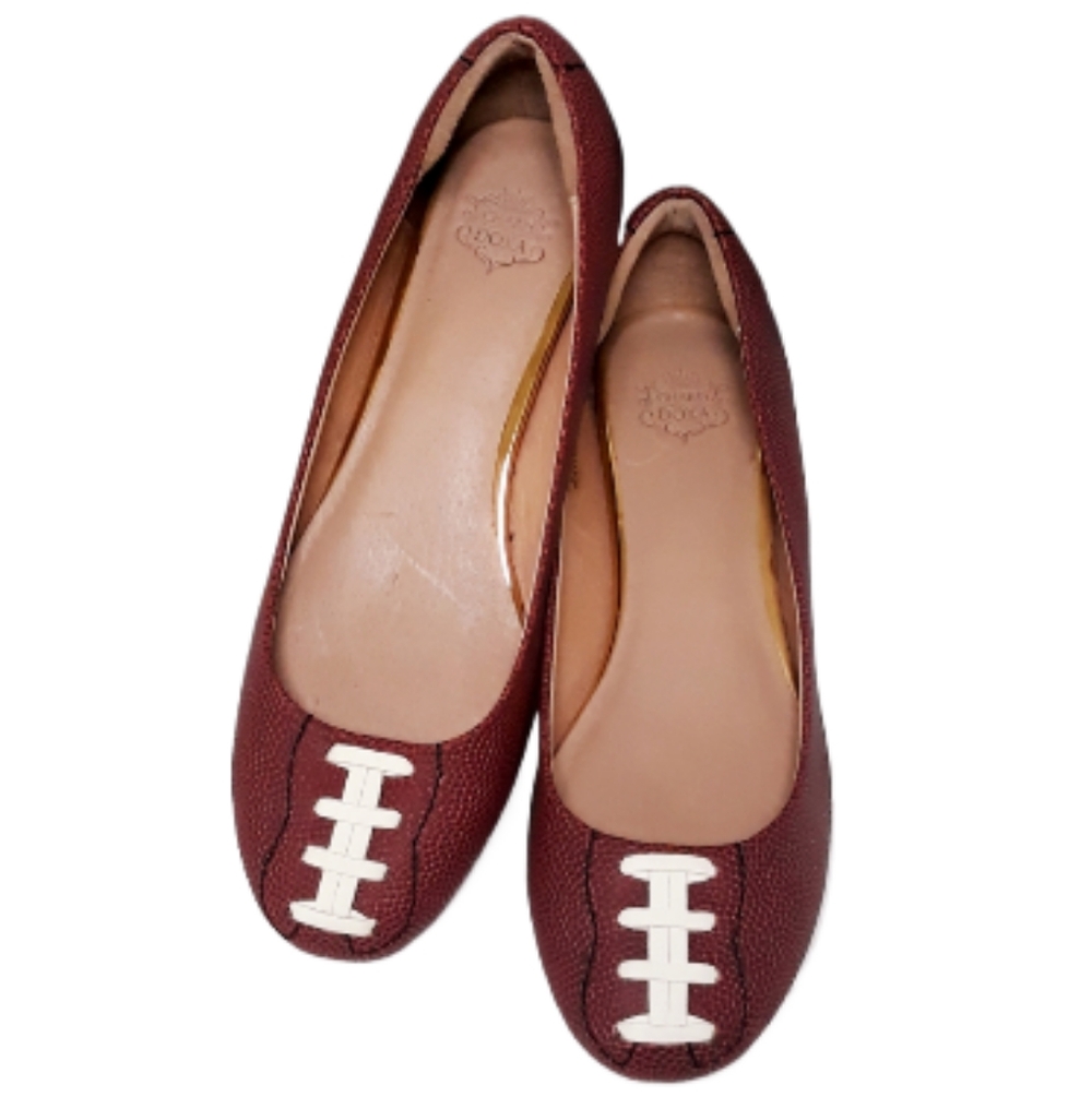 Charis & Doxa Touchdown Flats / Women Size 9 Brown Football Shoes